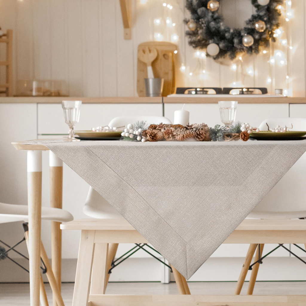 Obrus LANA béžovo-strieborný 140x260 cm