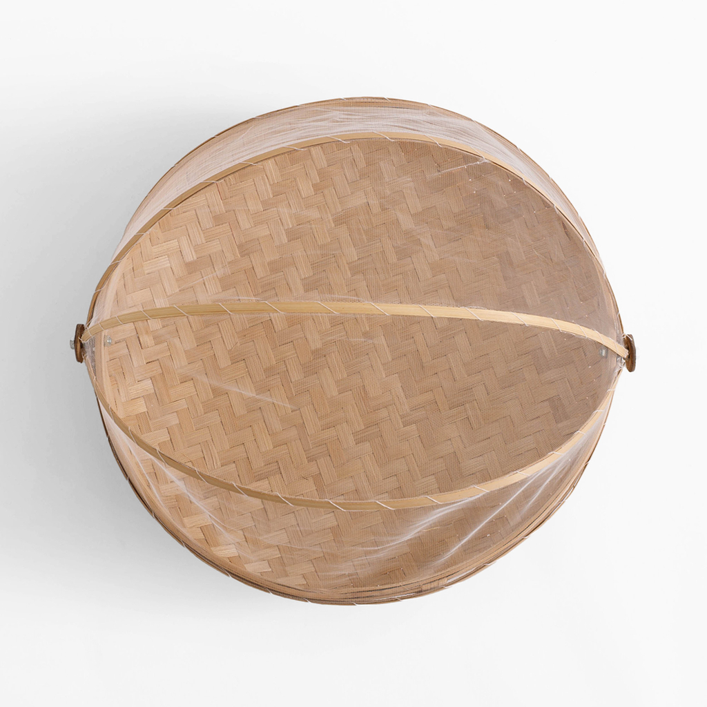 Košík s moskytiérou, bambusový, 35 cm