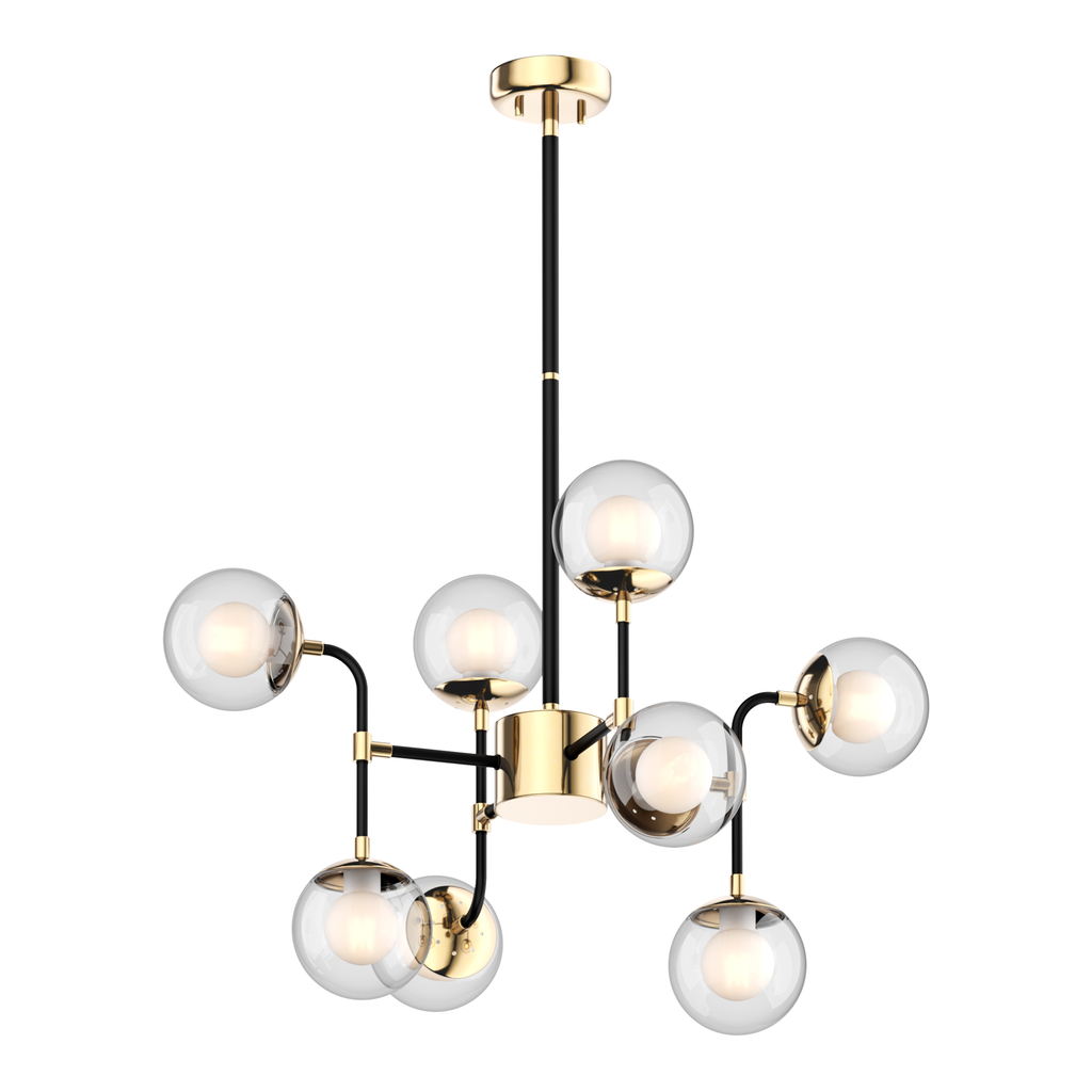 Čierno-zlatý luster RIANO 59 cm