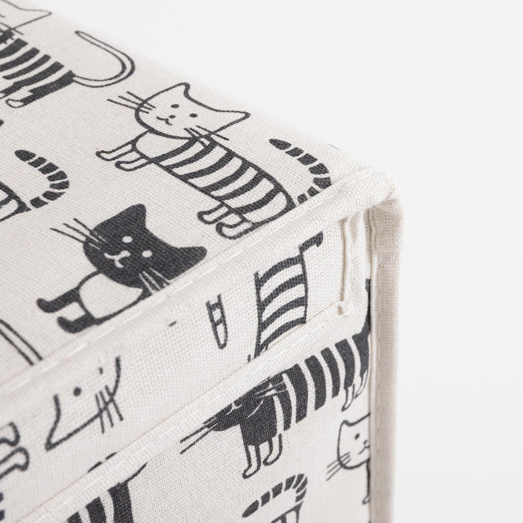 Skladací box s vekom s motívom mačky 28x28x28 cm