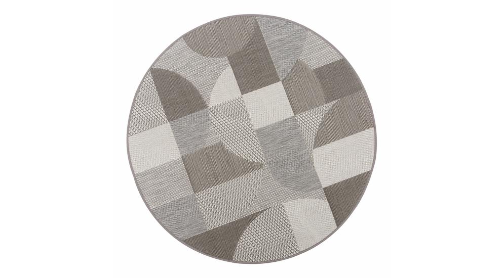 Vonkajší geometrický kruhový koberec ROTA 120 cm