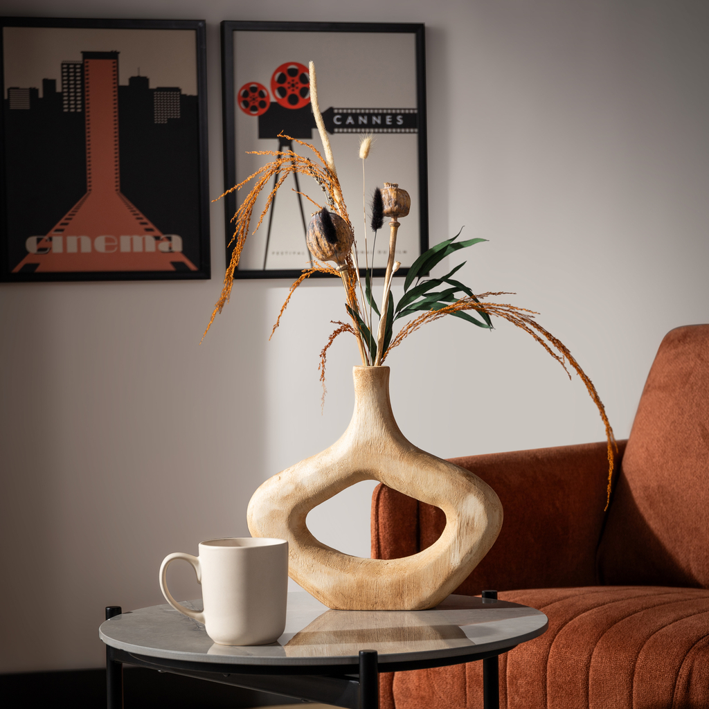 Drevená váza s otvorom 28 cm