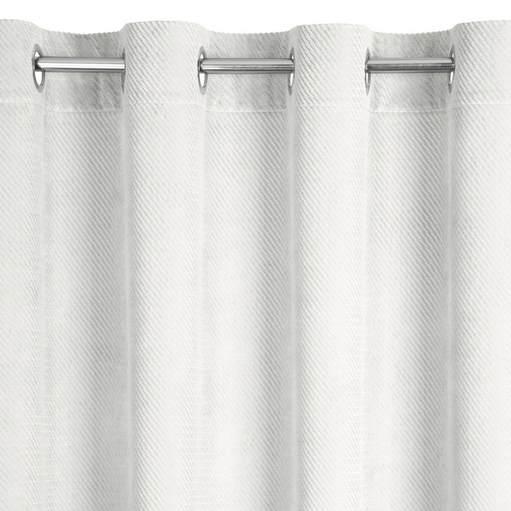 Zamatový záves ELIZA do obývacej izby, biela 140x250 cm