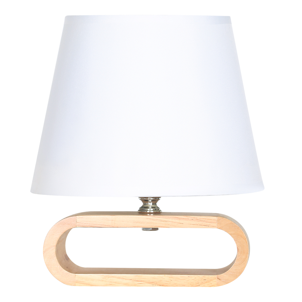 Bambusová stolná lampa s bielym tienidlom 22,5 cm