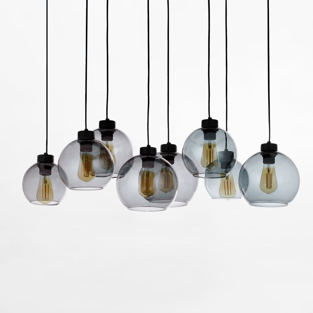 Závesné svietidlo v grafitovej farbe CUBUS 8