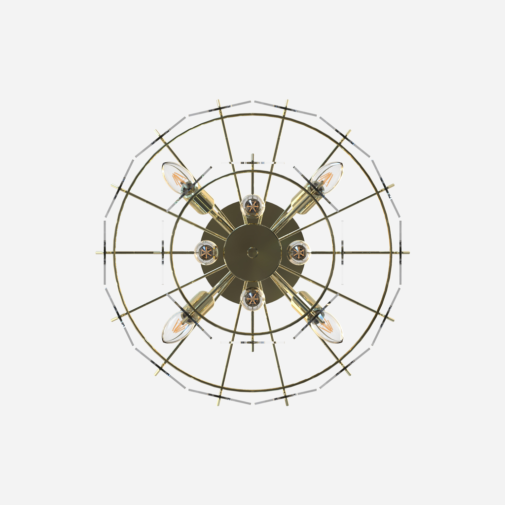 Závesné svietidlo transparentné sklo zlaté NIRA φ43 cm