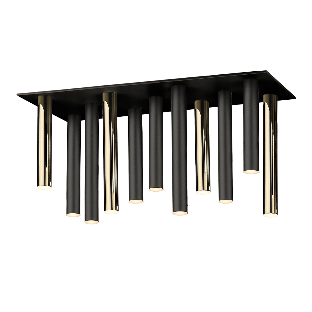 Stropné svietidlo LED 11-bodové čierno-zlaté LOYA