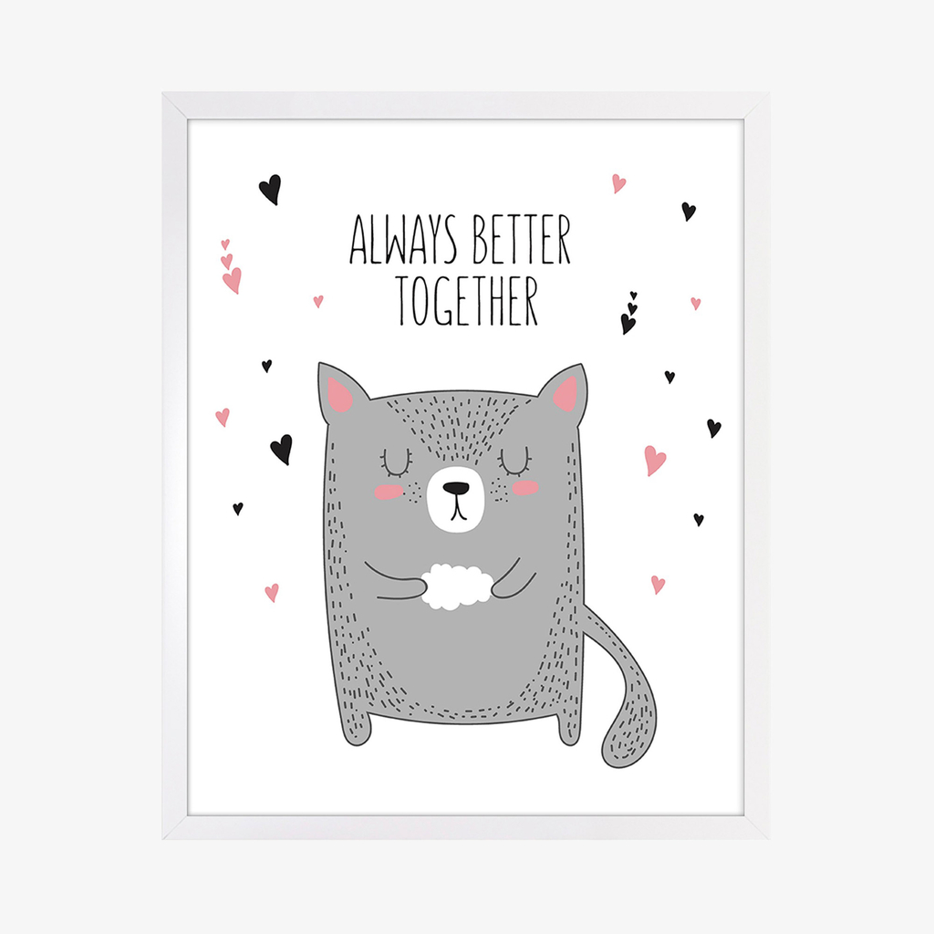 Obraz s motívom sivej mačky CAT 40x50 cm