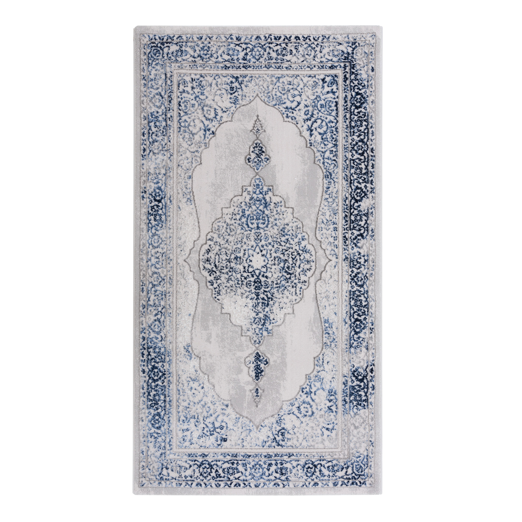 Orientálny modrý vzorovaný koberec KAREN 80x140 cm