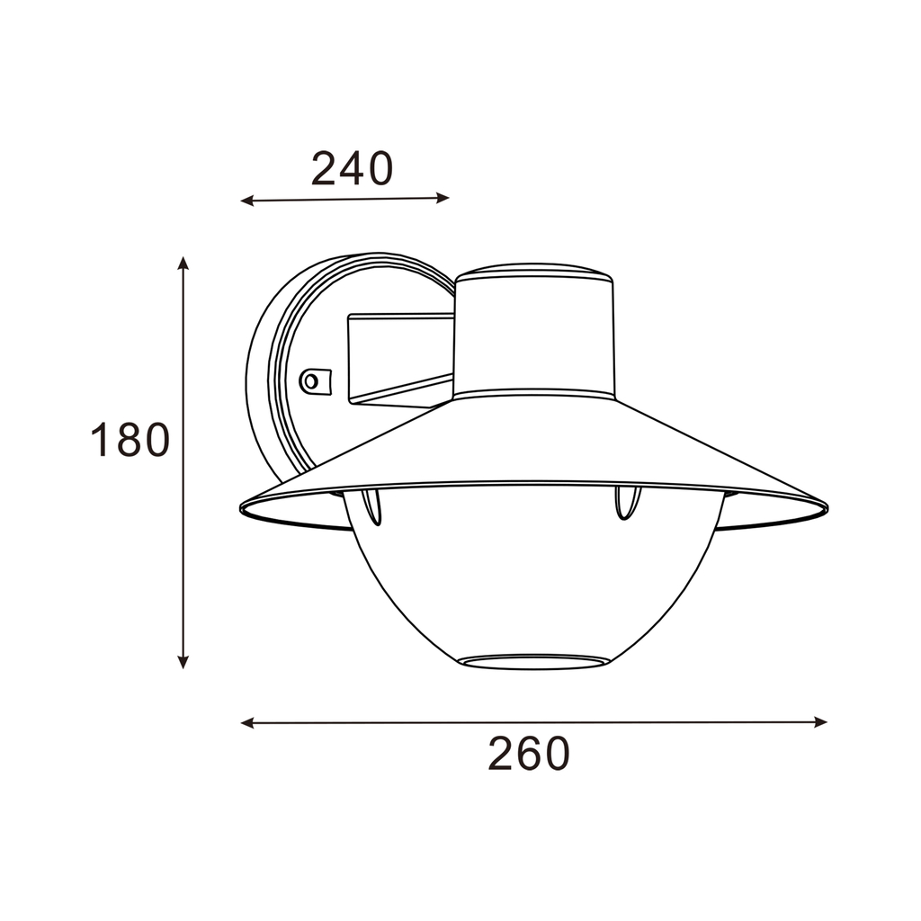 Vonkajšie nástenné svietidlo IP44 čierne ECLIPSE
