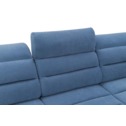 Rohová sedačka modrá KORFU II ľavá