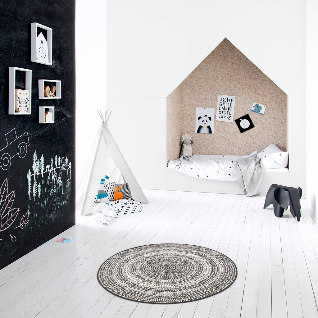 Okrúhly boho koberec GINO 120 cm