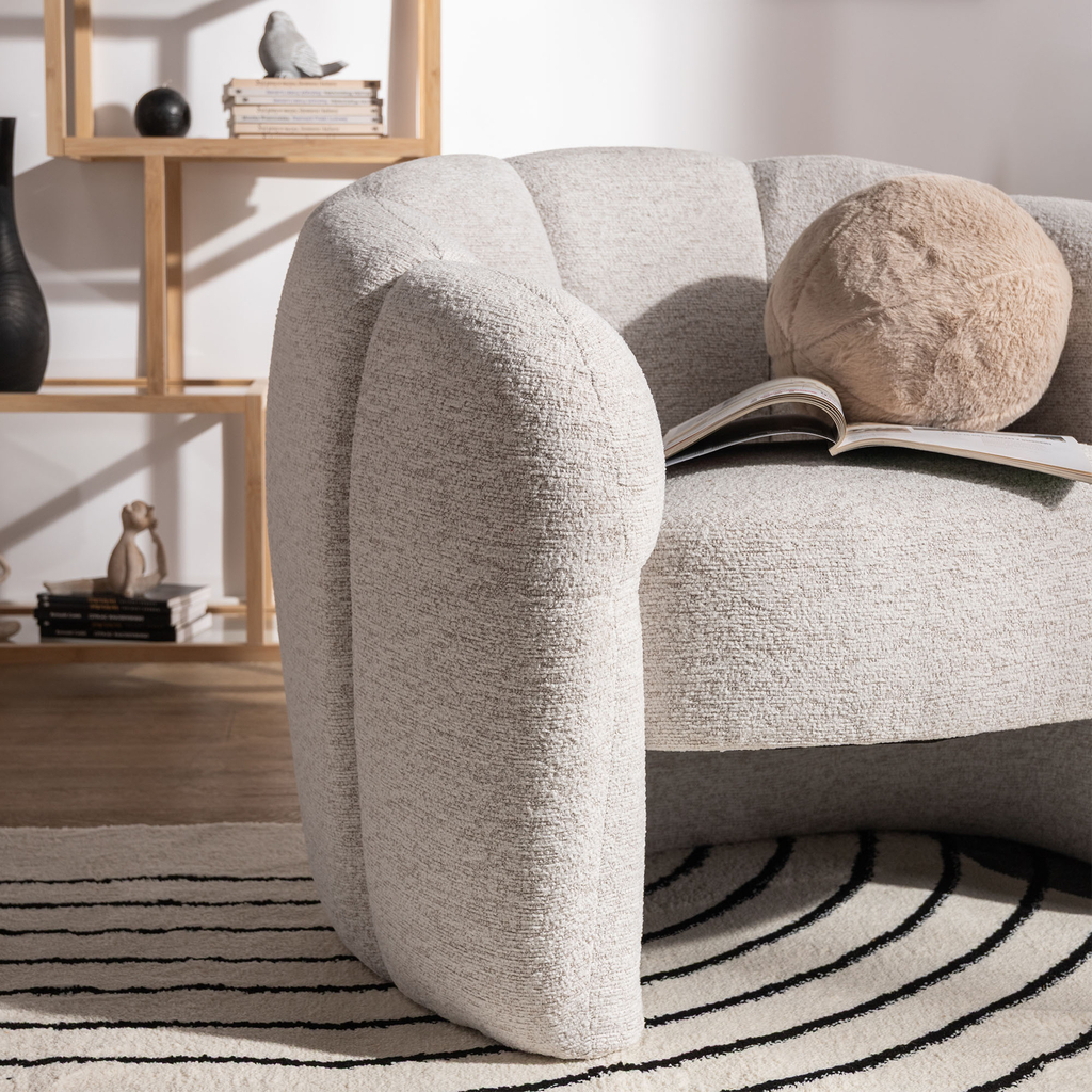 Béžový dekoratívny vankúš guľa GLOBE 27 cm