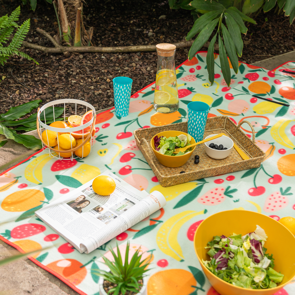 Pikniková deka OVOCIE zelená 130x150 cm