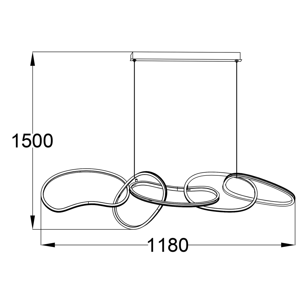Závesné LED svietidlo CHOLET zlaté