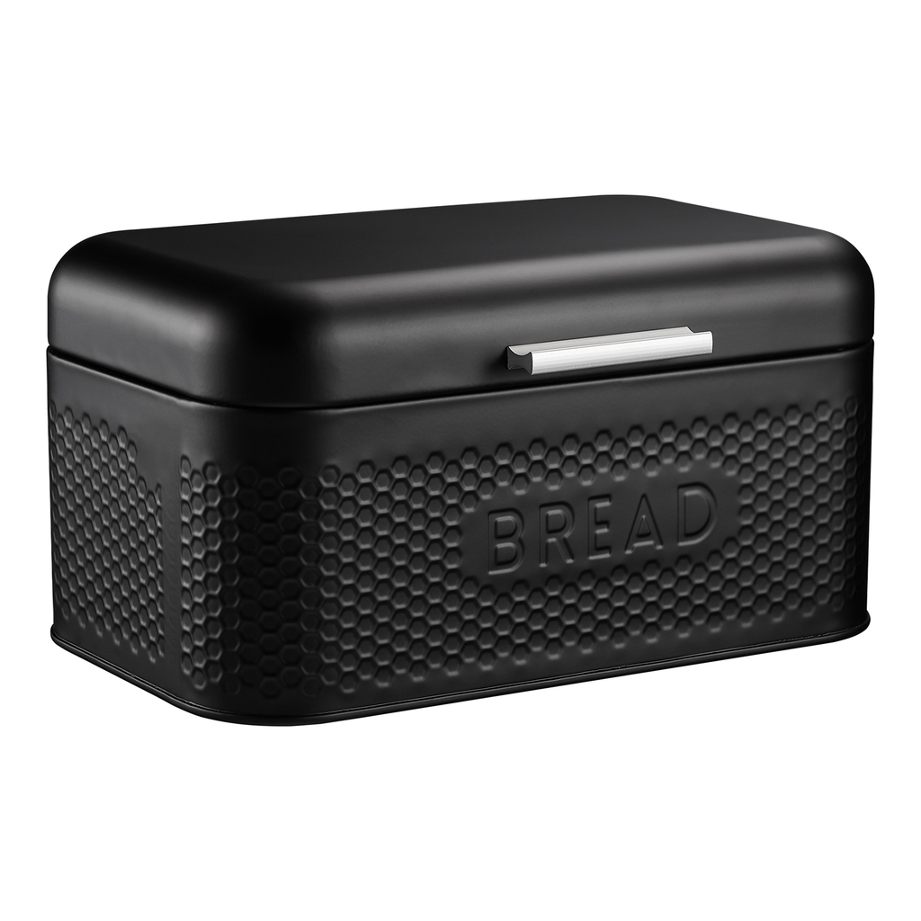Kovový chlebník čierny