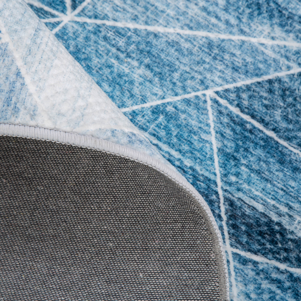 Geometrický koberec PUERTO modré trojuholníky 120x160 cm