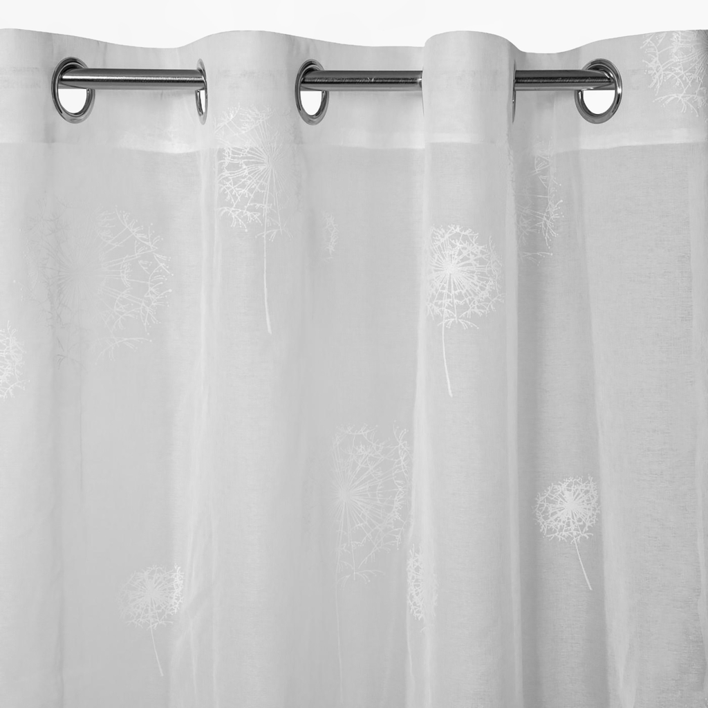 Záclona s priechodkami biela SABINE 140x250 cm