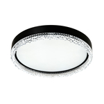 Kruhový LED plafón REGI čierny 40 cm