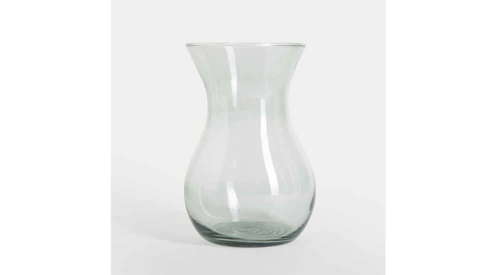 Transparentná váza ASTA sivá 18 cm