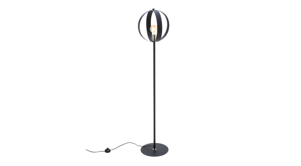 Moderná čierna stojacia lampa do obývačky LIVIA
