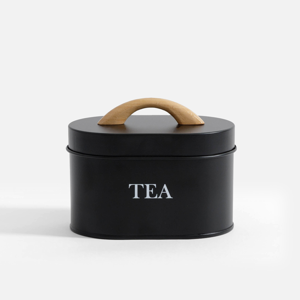 Kuchynská nádoba na čaj čierna 15 cm