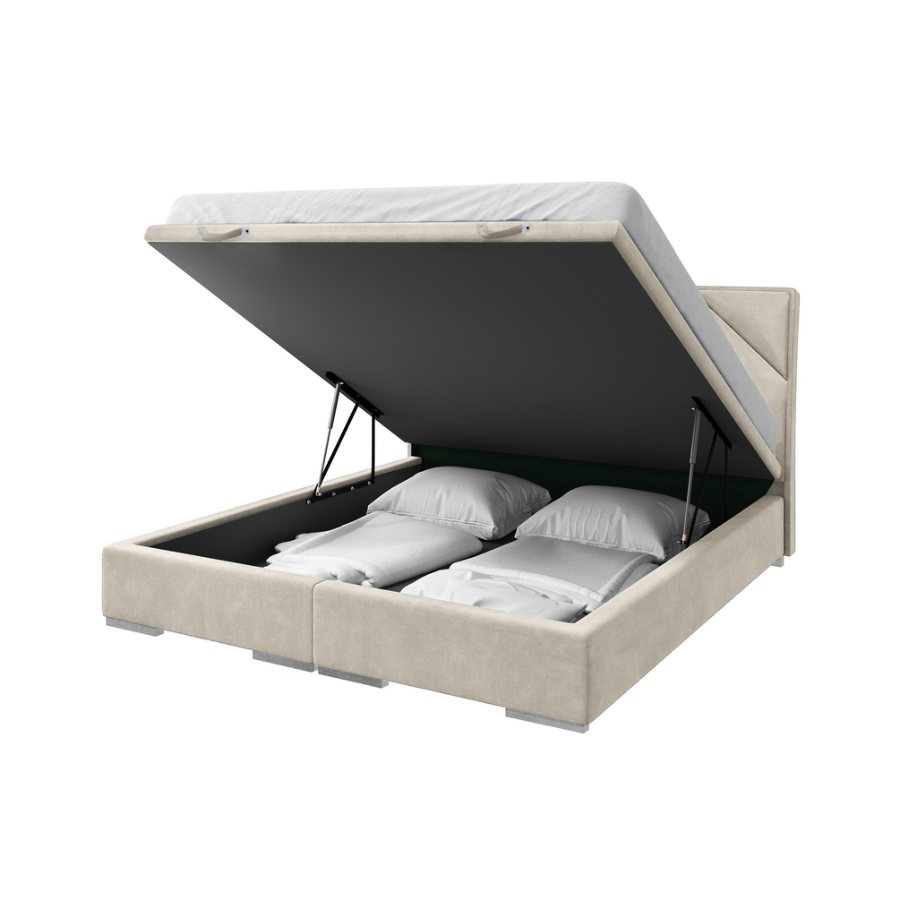 Kontinentálna posteľ béžová LEONARDO 160x200 cm