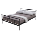 Kovová posteľ s roštom čierna TADEUSZ 160x200 cm