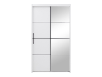 Skriňa s posuvnými dverami a zrkadlom biela INOVA 120 cm