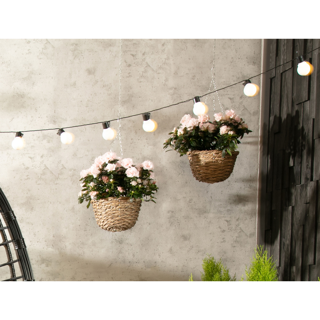 Obal na črepník, závesný, pletený 25x15 cm