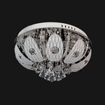 LED stropné svietidlo s diaľkovým ovládaním glamour chróm fi 60 cm