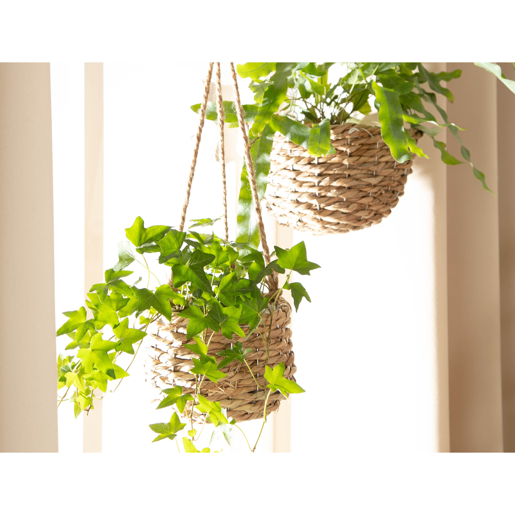 Obal na črepník, závesný, pletený 16x15 cm