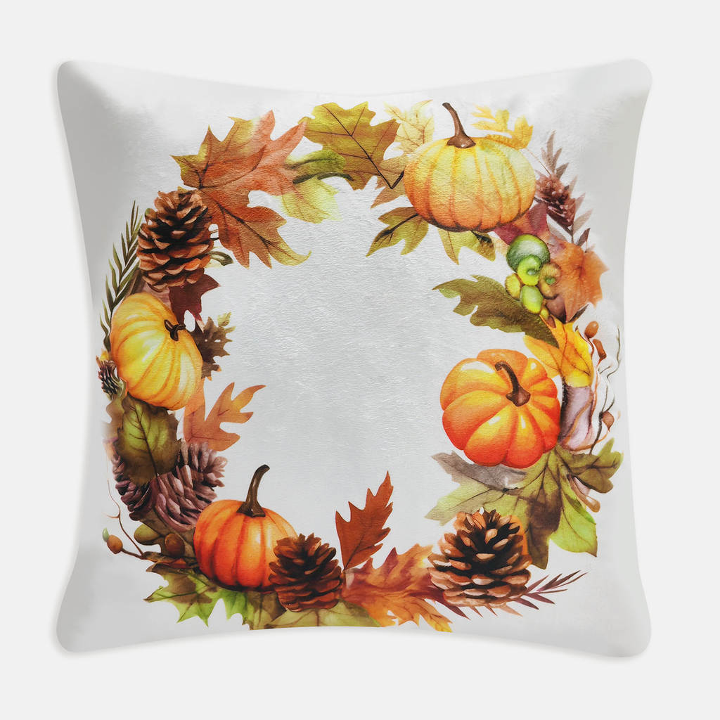 Dekoračná obliečka na vankúš PUMPKIN veniec 45x45 cm