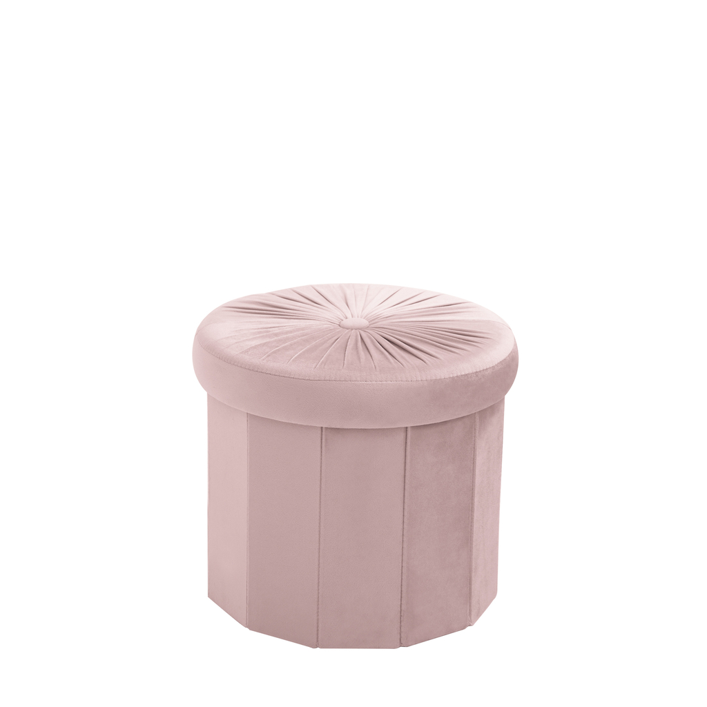 Okrúhla skladacia taburetka ružová 38x38 cm