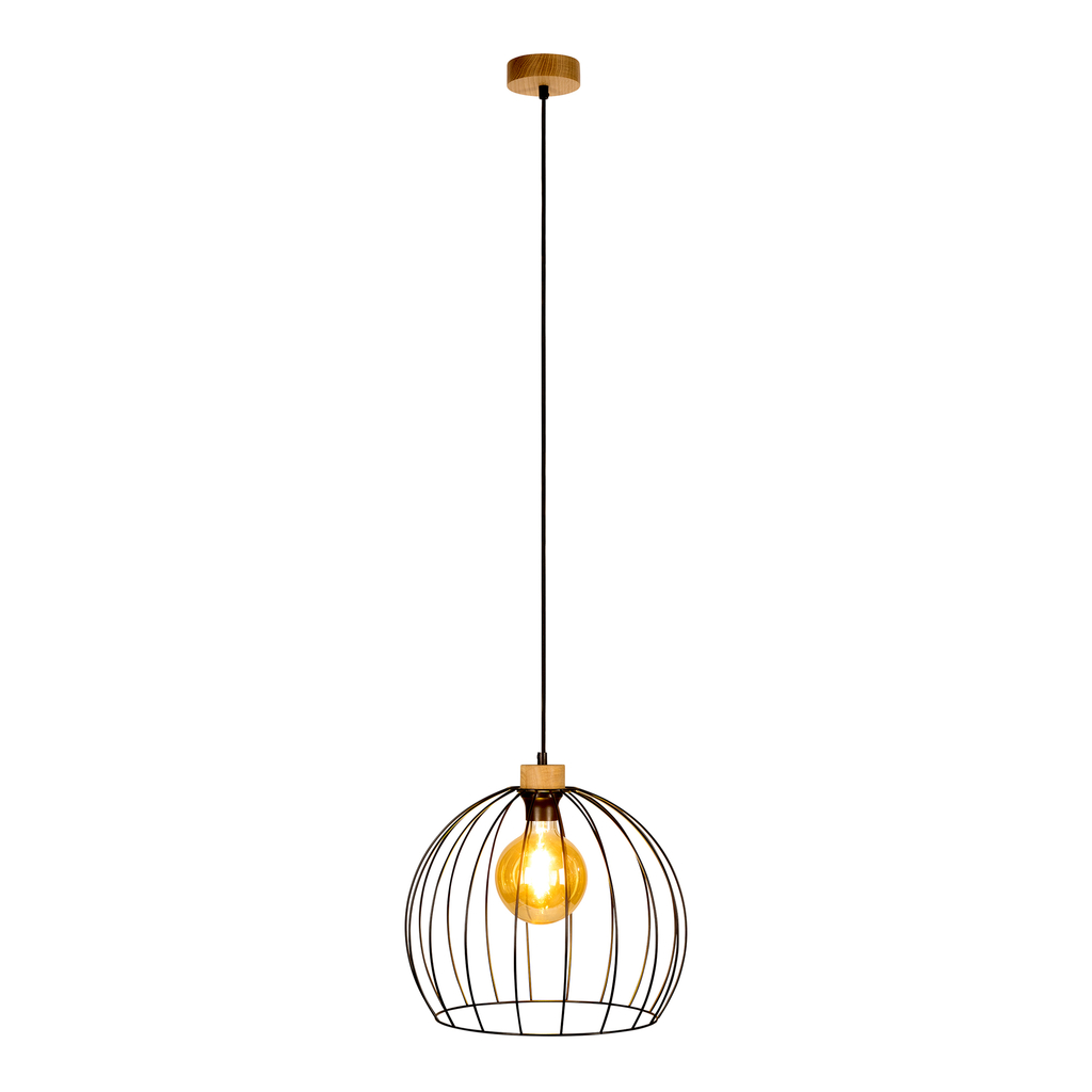 Čierne loftové závesné svietidlo NERO I 37 cm