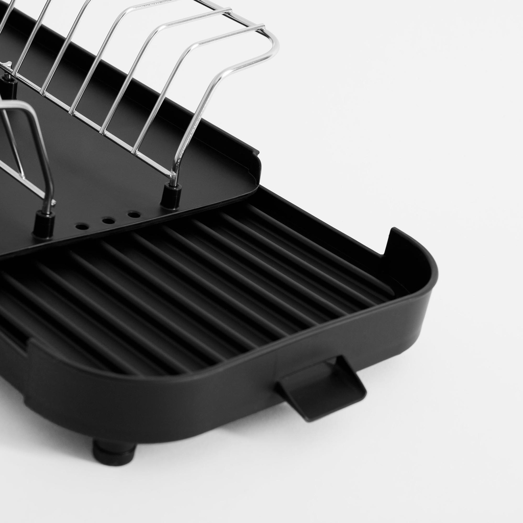 Výsuvná sušička riadu čierna 43,1x20,8x13,6 cm