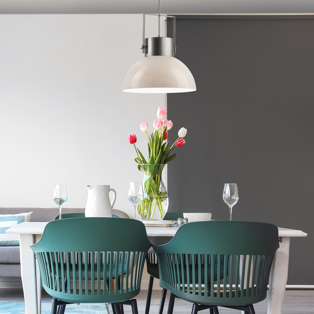 Industriálne závesné svietidlo KIRA biele