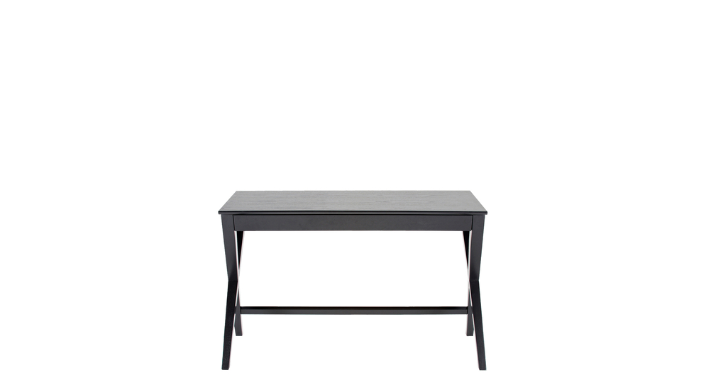 SCRIPTO - czarne biurko z szufladą o minimalistycznym designie.