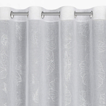 Záclona s priechodkami bielo-strieborná SAGI 140x250 cm