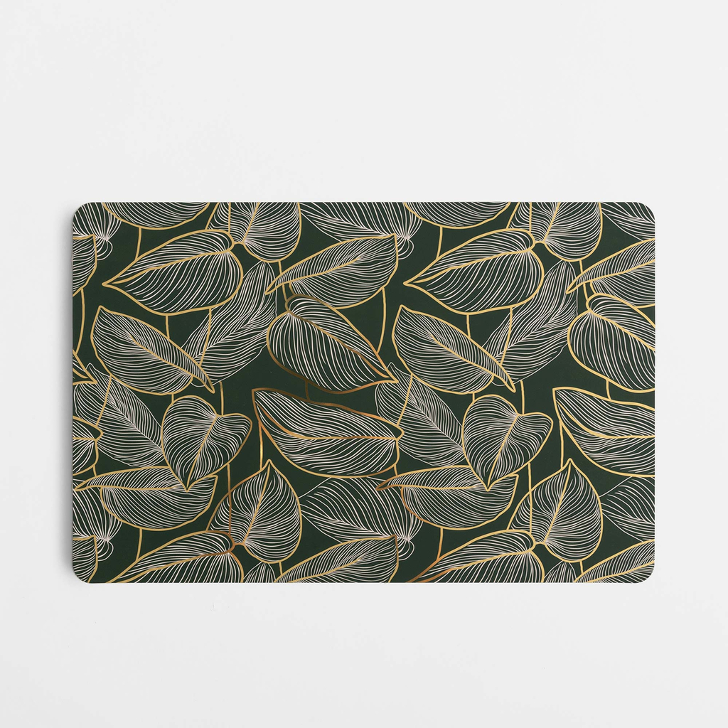 Prestieranie na stôl v zelenej farbe LISTY 43,5x28,5 cm