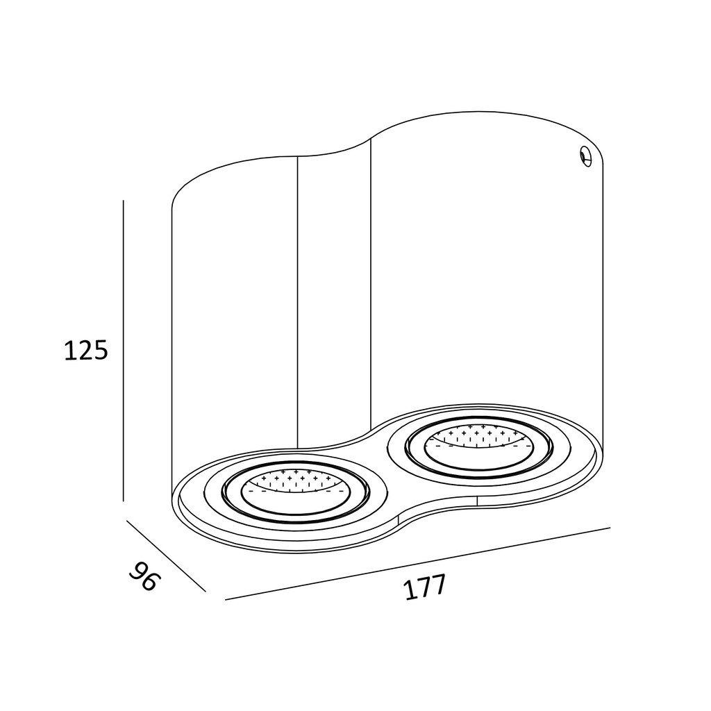 Zapustené 2-bodové svietidlo biele RONDOO SL 2