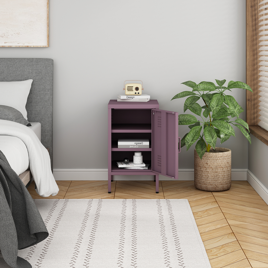 Nočný stolík SOLANS fialová
