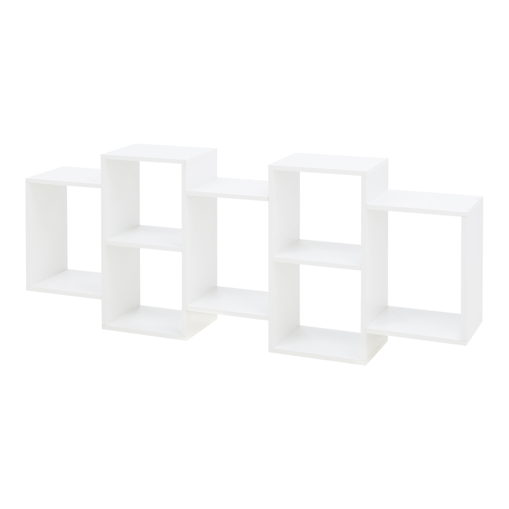 Závesná knižnica biela TRIO