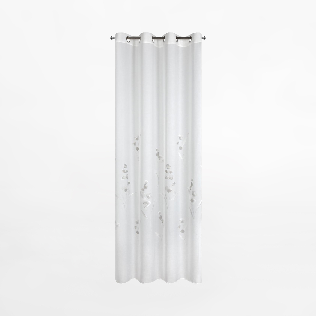 Záclona s priechodkami bielo-béžová ISABEL 140x250 cm