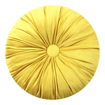 Dekoratívny okrúhly vankúš SELMA žltý 40 cm