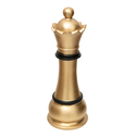 Šachová figúrka dekorácia zlato-čierna DAMA 25,5 cm