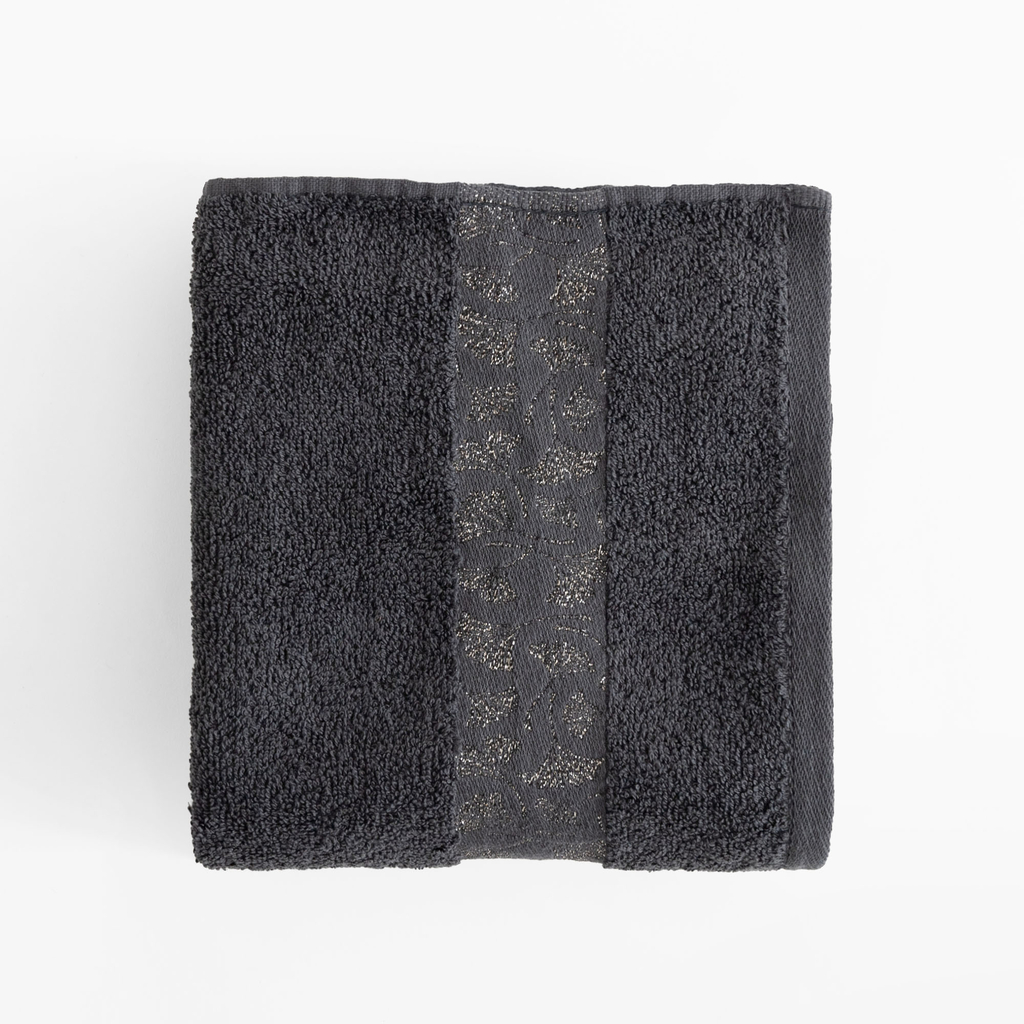 Súprava 2 uterákov strieborná/oceľová BLINK