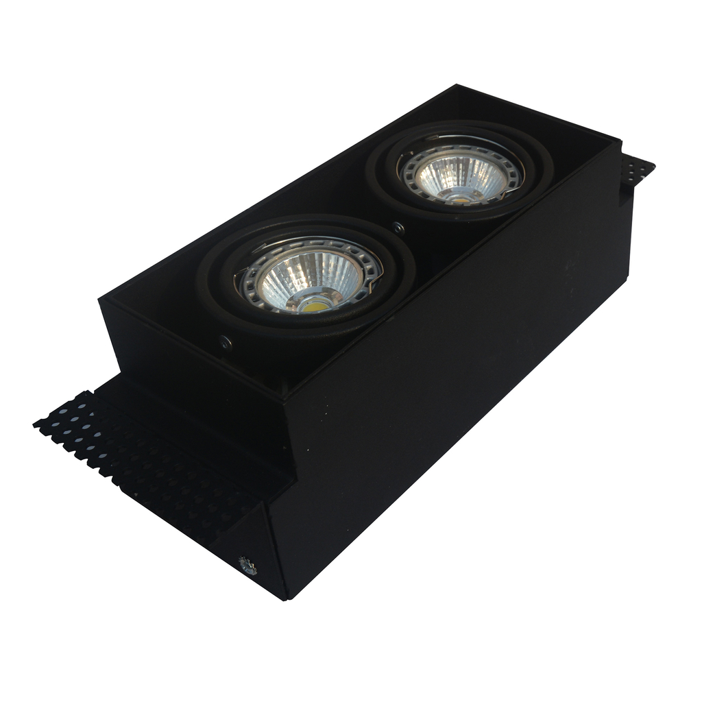 Zapustené 2-bodové svietidlo čierne ONEON