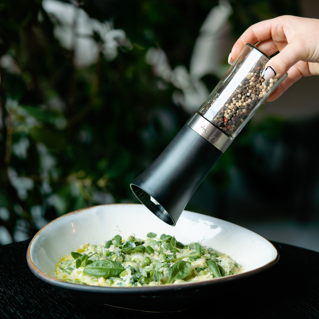 Elektrický mlynček na soľ a korenie LIVIO čierny