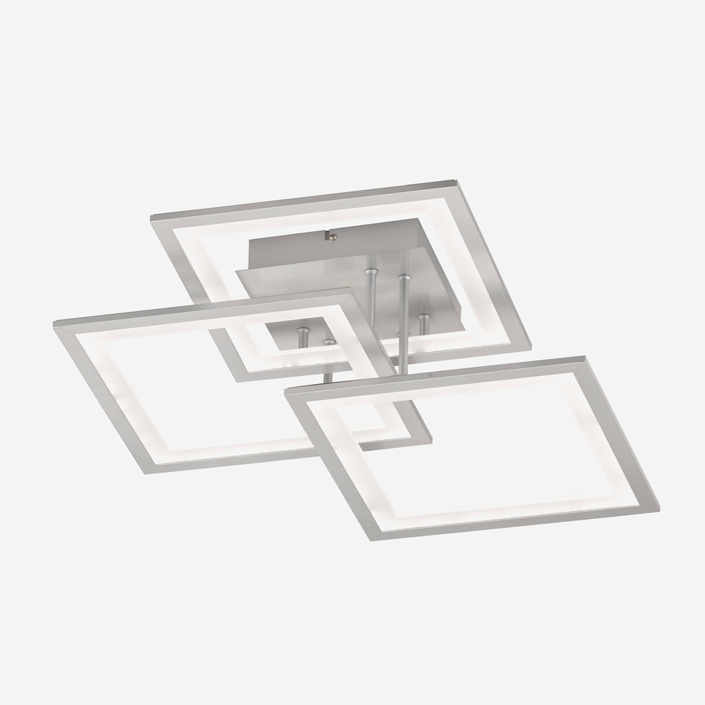 Rámové stropné LED svietidlo v striebornej farbe MODESTO